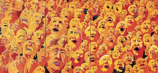 方力钧 Fang Lijun,2003.2.1, 木刻版画 Woodcut print|400×852 cm|2003
方力钧 Fang Lijun,2003.2.1, 木刻版画 Woodcut print|400×852 cm|2003