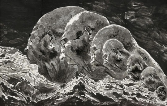 方力钧 Fang Lijun,2021,纸本水墨 Ink on paper|364×580 cm|2021
方力钧 Fang Lijun,2021,纸本水墨 Ink on paper|364×580 cm|2021