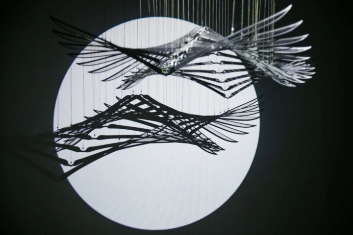 许毅博(白·科技×多巴胺)《一》
300×160×340cm 机械动态装置2021
2021年“云中华歌 向光而行”展览现场
北京时代美术馆
许毅博(白·科技×多巴胺)《一》
300×160×340cm 机械动态装置2021
2021年“云中华歌 向光而行”展览现场
北京时代美术馆