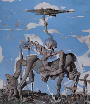 《蓝天》,布面丙烯,215 x 185 cm,2023
《蓝天》,布面丙烯,215 x 185 cm,2023