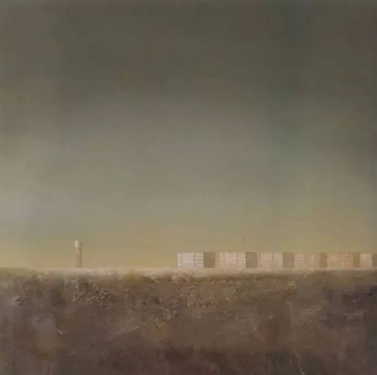 陈文骥 《无言等待》 140cm×140cm 布上油画 1999
陈文骥 《无言等待》 140cm×140cm 布上油画 1999