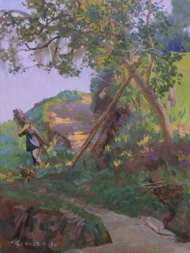 丁一林 《山路》80x60cm 2022年
丁一林 《山路》80x60cm 2022年