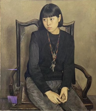 杨飞云 《挂钥匙的女孩》 80 x 70cm 油画 1992年
杨飞云 《挂钥匙的女孩》 80 x 70cm 油画 1992年