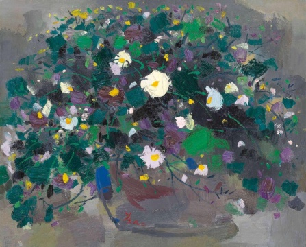 吴冠中 《花卉》
1992年作
布面油画
53×65cm
