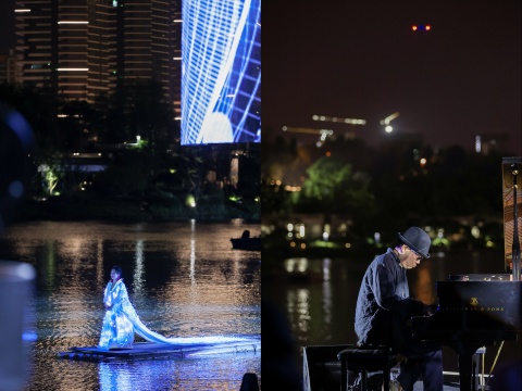 全球首座水上多媒体美术馆「生命塔」在麓湖启幕，礼献城市的精神艺术新地标