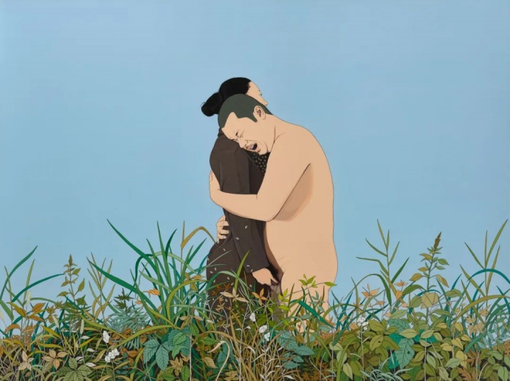 陈飞《哑巴的爱情》

180×240cm&nbsp;压克力&nbsp;麻布 2014

估价：120万-200万港元

2023佳士得香港春拍千禧后晚间拍卖

&nbsp;
