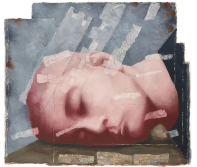 张晓刚《关于睡眠4号》

120×137cm&nbsp;油彩 报纸拼贴 纸本&nbsp;2018

估价：32万-48万港元

2023佳士得香港春拍二十一世纪艺术日间拍卖

&nbsp;
