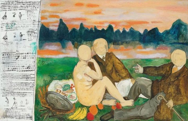 

段建宇&nbsp;《生活指南：郊游》
104×164cm&nbsp;丝网印刷油墨 画布 2000
估价：60万-80万港元
2023佳士得香港春拍二十一世纪艺术日间拍卖

&nbsp;

