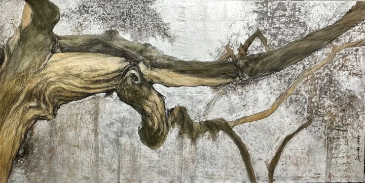 李华弌 《疏枝流光》
86×172cm 水墨银箔绢本 2023
季丰轩画廊
李华弌 《疏枝流光》
86×172cm 水墨银箔绢本 2023
季丰轩画廊