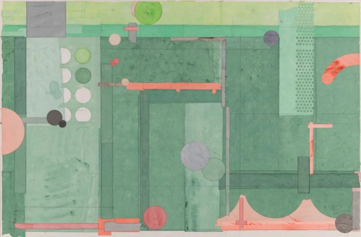 《恩慈（古岭组画）》 &nbsp;60×90.8cm

色、墨、宣纸拼贴&nbsp;2021

&nbsp;
