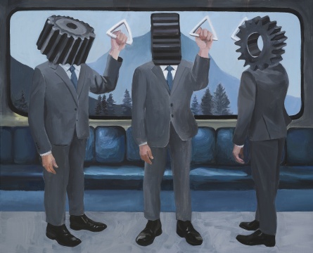 《复制粘贴》100×80cm 布面丙烯 2022
《复制粘贴》100×80cm 布面丙烯 2022