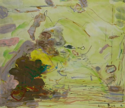 《暮春的节奏》112×97cm 纸本综合材料 2023 《暮春的节奏》112×97cm 纸本综合材料 2023