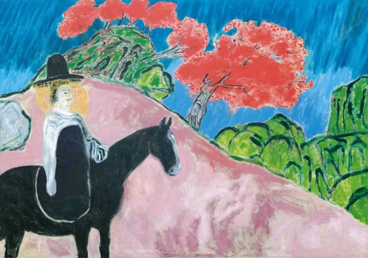 《散步者》300×400cm 布面油画 2013
《散步者》300×400cm 布面油画 2013