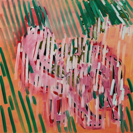 《假期8号》200×200cm 布面油画 2022
《假期8号》200×200cm 布面油画 2022