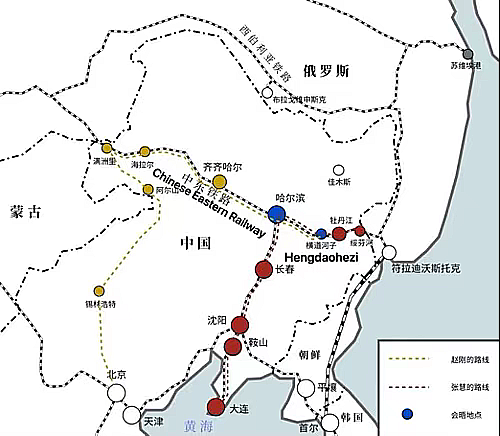 赵刚、张慧“中东铁路”路线图
赵刚、张慧“中东铁路”路线图