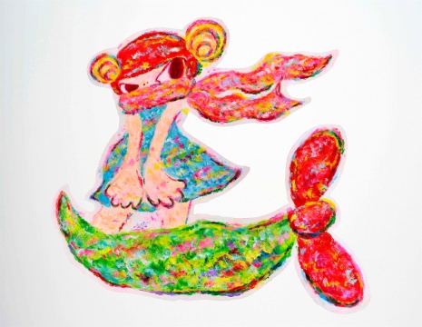 六角彩子《宇宙战争》64×77cm 布面丙烯 2020 图片由艺术家及Gallery Target 提供
六角彩子《宇宙战争》64×77cm 布面丙烯 2020 图片由艺术家及Gallery Target 提供