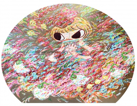 六角彩子《无题(M1)》330×450cm 纸板丙烯 2023 图片由艺术家及Gallery Target 提供
六角彩子《无题(M1)》330×450cm 纸板丙烯 2023 图片由艺术家及Gallery Target 提供