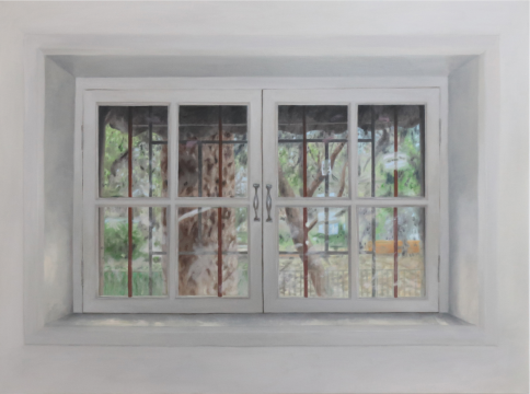 《画室的窗户》布面油画 97×130cm 2023
《画室的窗户》布面油画 97×130cm 2023