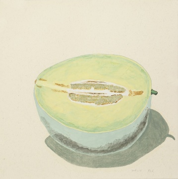 阿籽奶奶《白兰瓜2》 68x68cm 纸本设色 2019
阿籽奶奶《白兰瓜2》 68x68cm 纸本设色 2019