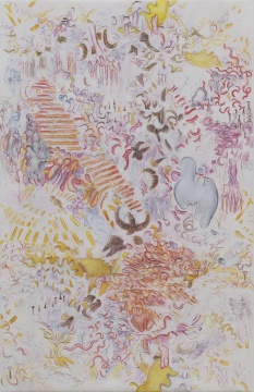 梁伟《季节的拘束一》200×130cm 布面丙烯,水墨,水溶笔,2022
梁伟《季节的拘束一》200×130cm 布面丙烯,水墨,水溶笔,2022