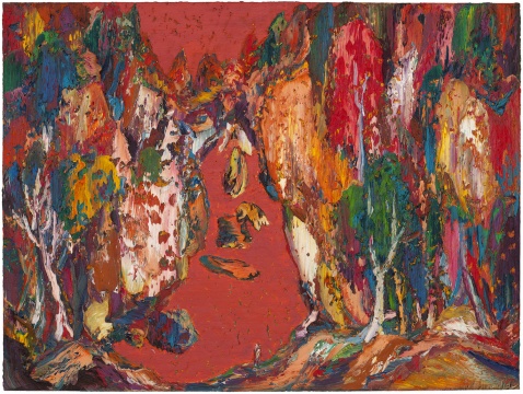 尹朝阳《隔江秋色》150×200cm 布面油画 2021 尹朝阳《隔江秋色》150×200cm 布面油画 2021