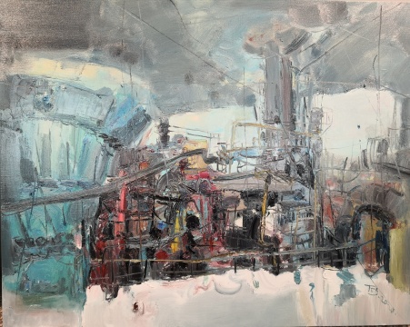 屠春娟 《工厂遗痕之一》油画 100X75cm 屠春娟 《工厂遗痕之一》油画 100X75cm