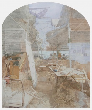 周林《梦之所向》135×113cm 平面作品 2023
周林《梦之所向》135×113cm 平面作品 2023
