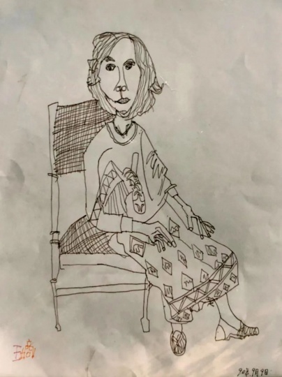 王墒6岁时画的妈妈
