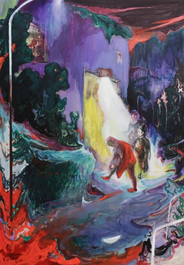 《万圣夜》195×135cm 布面油画 2020
图片由 @Rao Fu Studio和安卓艺术提供
《万圣夜》195×135cm 布面油画 2020
图片由 @Rao Fu Studio和安卓艺术提供