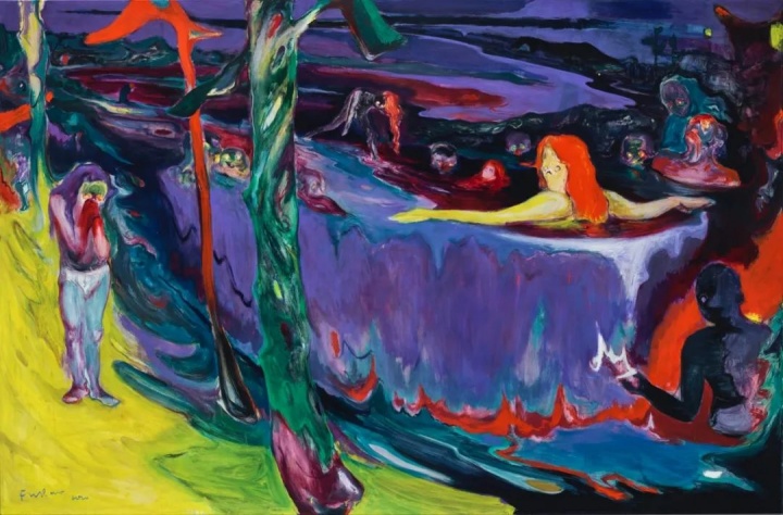 《夜浴》145×220cm 布面油画 2020
私人收藏 图片由 @ 安卓艺术提供
《夜浴》145×220cm 布面油画 2020
私人收藏 图片由 @ 安卓艺术提供