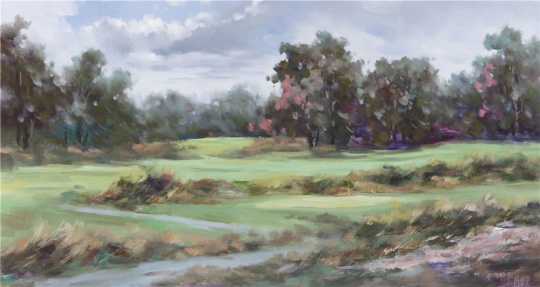 游历半生,重拾画笔,“高尔夫风景:张少侠油画作品展”开幕 游历半生,重拾画笔,“高尔夫风景:张少侠油画作品展”开幕