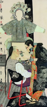 粉墨徽班—221.4×98.1cm-纸本水墨-2012年
粉墨徽班—221.4×98.1cm-纸本水墨-2012年
