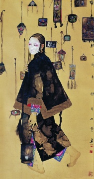 暗香浮动-195X93cm-纸本水墨-2006年
