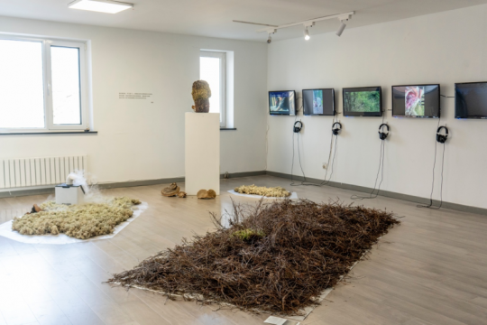 见地生态艺术行动·大兴安岭鄂温克使鹿部落驻地展“天堂是一片森林”展览现场
见地生态艺术行动·大兴安岭鄂温克使鹿部落驻地展“天堂是一片森林”展览现场