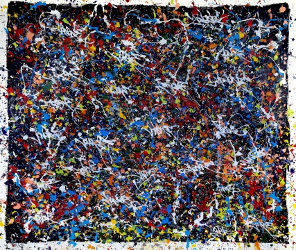 JonOne 约翰·安德鲁·佩雷略《Right Now》综合材料 mixed media 222 × 194cm 2019
