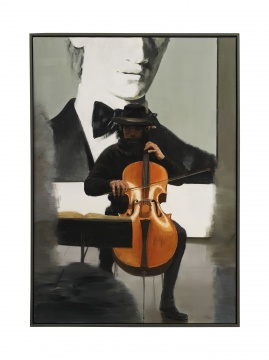 杨洋 《孤独的演奏者》178×120cm 布面油画 2012
杨洋 《孤独的演奏者》178×120cm 布面油画 2012