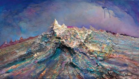 丁方《碧山》45×80cm 综合材料、油彩 2013 丁方《碧山》45×80cm 综合材料、油彩 2013