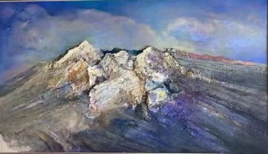 丁方《神圣山水系列》综合材料、油彩 45×80 cm 2020-2022 丁方《神圣山水系列》综合材料、油彩 45×80 cm 2020-2022