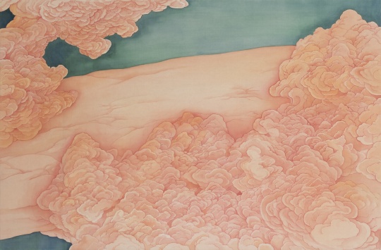 陈督兮《霞光》150X100cm 绢本2022
陈督兮《霞光》150X100cm 绢本2022