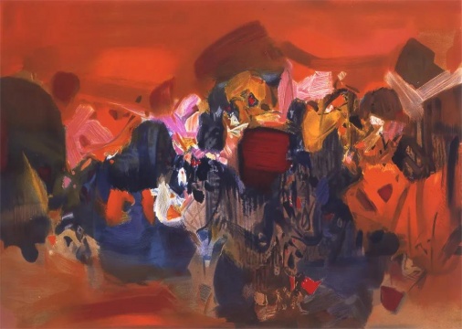 朱德群《灿烂》1998 石版画69x96cm【由首都艺术中心提供】
朱德群《灿烂》1998 石版画69x96cm【由首都艺术中心提供】