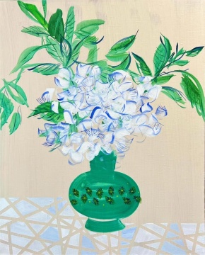 王海燕《绣球系列No.2》 布面油彩 50x60cm 2022 【由德佳艺术空间提供】
王海燕《绣球系列No.2》 布面油彩 50x60cm 2022 【由德佳艺术空间提供】