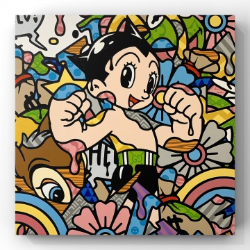 Andre Ta 《ANDRIENDS #5》2023 布面丙烯 90x90cm【由未知艺术提供】
Andre Ta 《ANDRIENDS #5》2023 布面丙烯 90x90cm【由未知艺术提供】