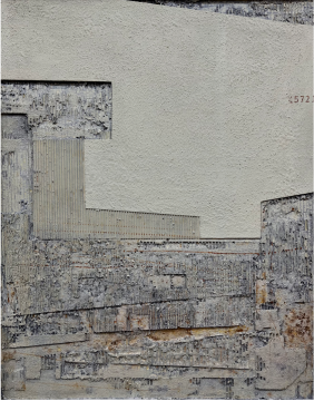 王家增《城迹2-7》100×80cm 瓦楞纸、木板、丙烯 2023
王家增《城迹2-7》100×80cm 瓦楞纸、木板、丙烯 2023