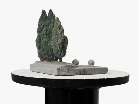 方阳《近处的风景系列之三棵树》21 x 21 x 23 cm 水泥气泡砖与水彩 2023
方阳《近处的风景系列之三棵树》21 x 21 x 23 cm 水泥气泡砖与水彩 2023