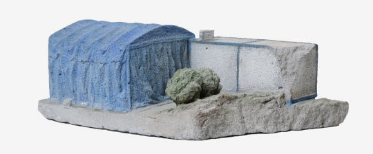 方阳《近处的风景系列之水果摊》 30 x 52 x 15cm 水泥气泡砖与水彩 2023
方阳《近处的风景系列之水果摊》 30 x 52 x 15cm 水泥气泡砖与水彩 2023