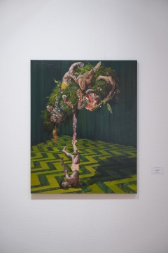 吕延翔《跌落的伽倪墨德斯》,100×80cm,布⾯油画,2020
吕延翔《跌落的伽倪墨德斯》,100×80cm,布⾯油画,2020