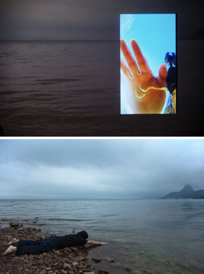 《抚-抚仙湖》 7’20″ ⾏为图⽚与单频录像 2024 ©厉槟源
由昆明当代美术馆委任创作
《抚-抚仙湖》 7’20″ ⾏为图⽚与单频录像 2024 ©厉槟源
由昆明当代美术馆委任创作