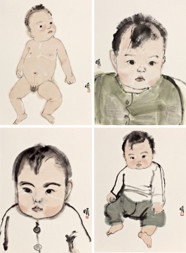 《宝宝四则》 45×30cm×4幅 纸本水墨 2011
《宝宝四则》 45×30cm×4幅 纸本水墨 2011