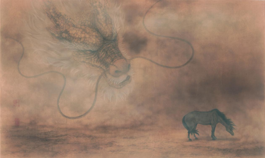魏久捷 《无人之境 尘殇》 绢本水墨 86x51cm 2018
魏久捷 《无人之境 尘殇》 绢本水墨 86x51cm 2018