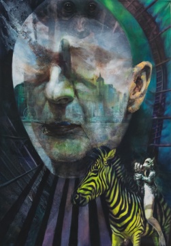 蓝镜

进入天堂的猴子
MONKEY GOES TO HEAVEN
布面综合材料
Mixed Media on Canvas
200×140cm
2018
